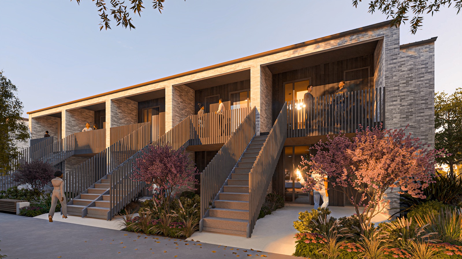 Rear of Peachgrove East homes